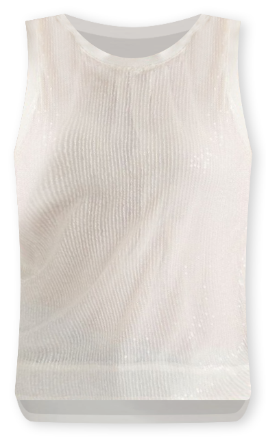 Feel Special Sequin Tank in White