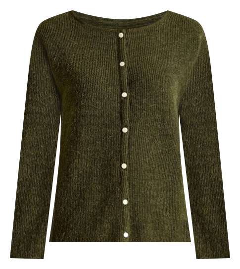 Lightweight Cardigan in Khaki