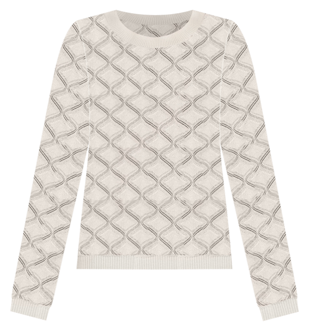 Pearl Pointelle Knit in Ivory