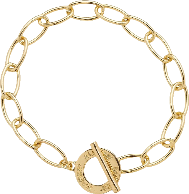 Signature Logo Toggle Bracelet in Gold