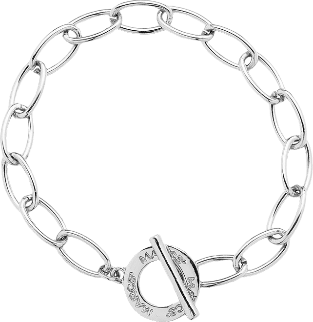 Signature Logo Toggle Bracelet in Silver
