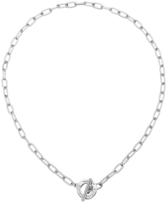 Signature Logo Toggle Necklace in Silver