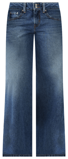 Women's Super-Low Double-Button Relaxed-Fit Denim Jean