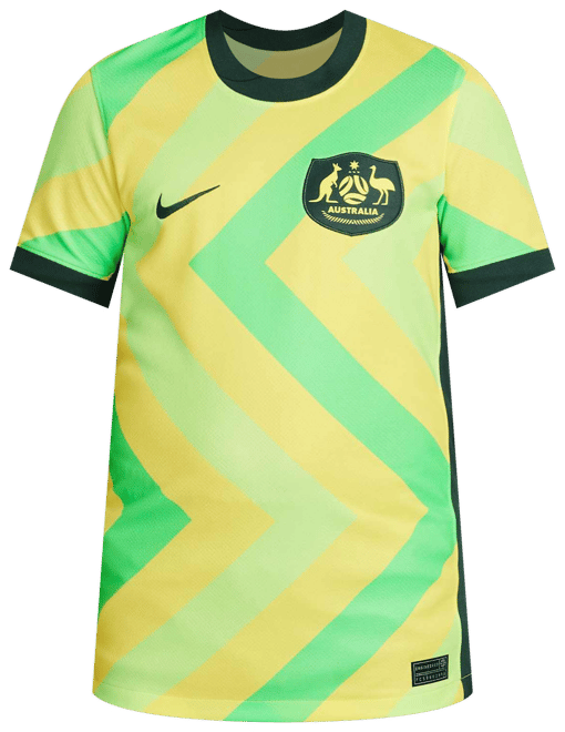 Australia 2025/26 Stadium Home Older Kids' Nike Dri-FIT Football Replica Shirt