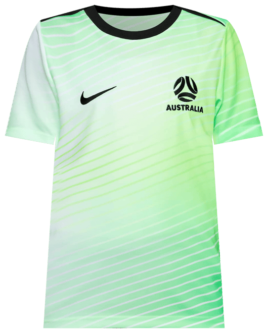 Australien Academy Pro Nike Dri-FIT kurzärmeliges Pre-Match-Fußballoberteil (ältere Kinder)