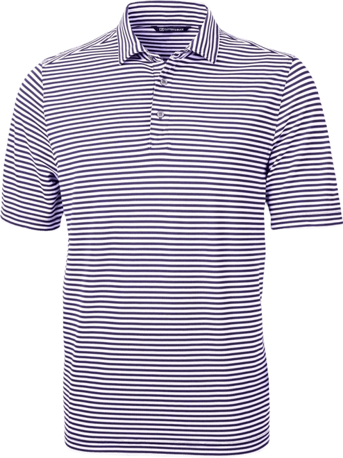 Big & Tall Virtue Eco Pique Stripe Recycled Polo Shirt