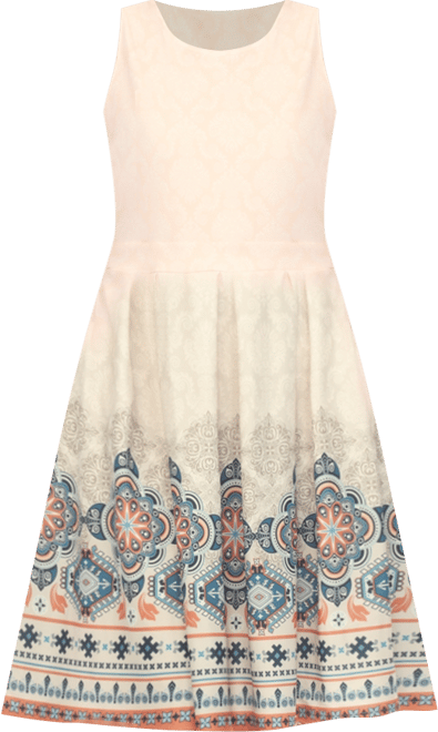 Women's Fit and Flare Knee Length Dress