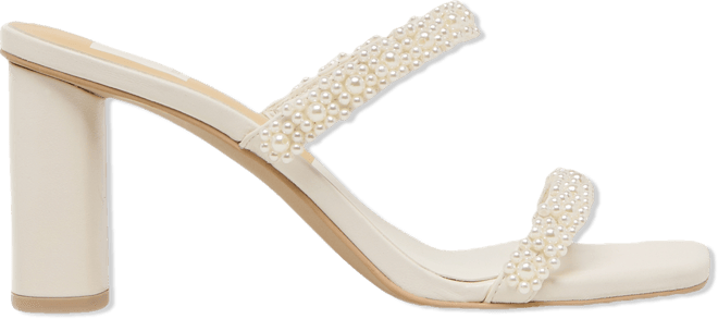 Women's Nolah Pearl Beaded Double-Band Block-Heel Dress Sandals