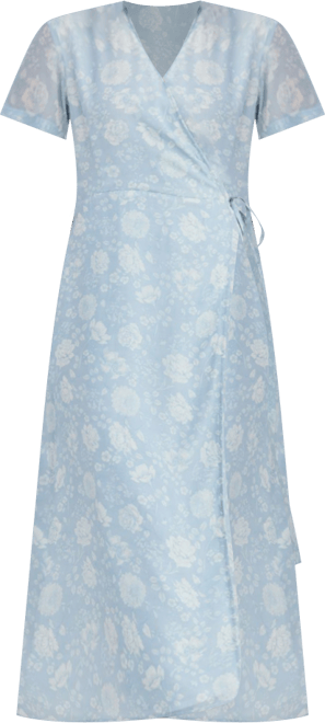 Women's Maxi Wrap Dress in Florals