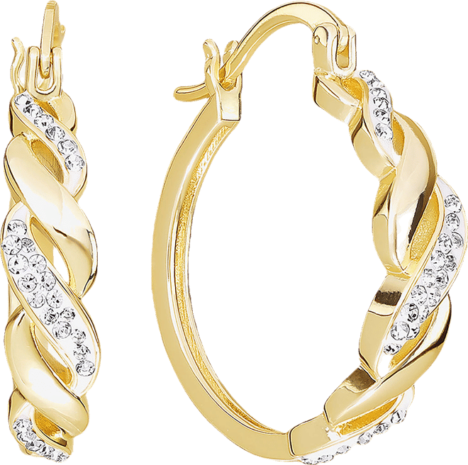 Sparkle Allure Womens Cubic Zirconia 14K Gold Over Brass