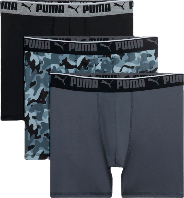 PUMA Men's Sportstyle Camo Boxer Briefs 3 Pack