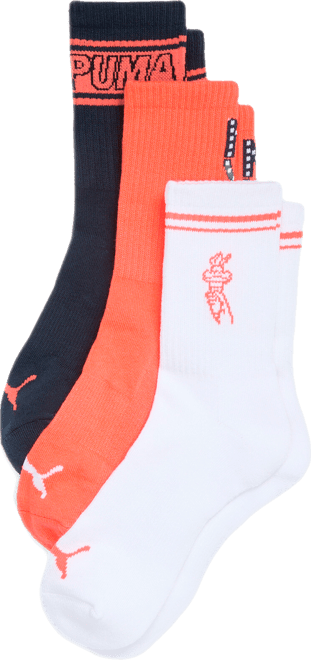 PUMA Women's Half-Terry Low Crew Length Socks (3 Pairs)