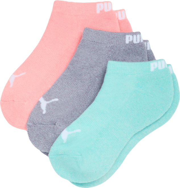 PUMA Big Kids' Half-Terry Low Socks (3 Pairs)