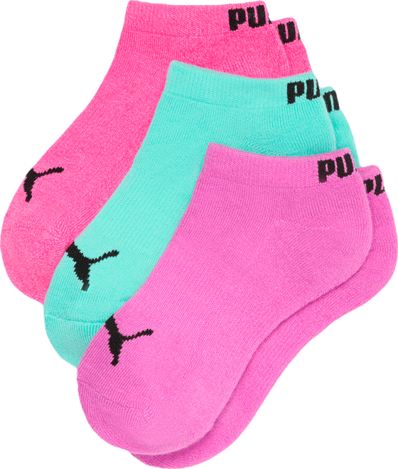PUMA Big Kids' Half-Terry Low Socks (3 Pairs)