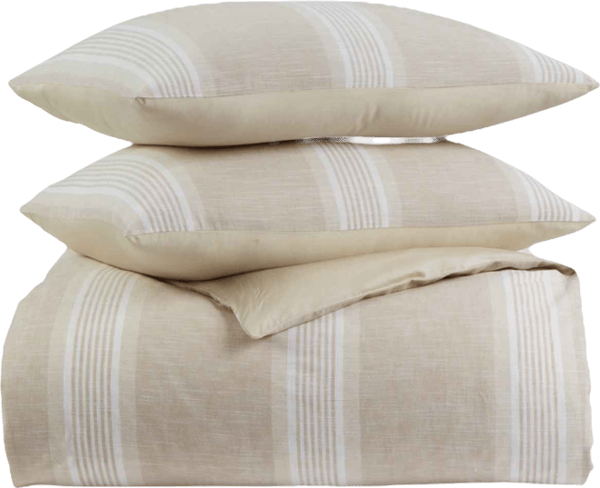 Clifton Cotton/Linen Stripe 3-Pc. Comforter Set, Full/Queen, Exclusively at Macy's