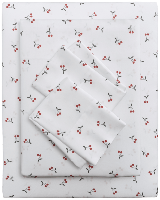 Printed Cotton Sateen 4-Pc. Sheet Set, Full, Exclusively for Macy's