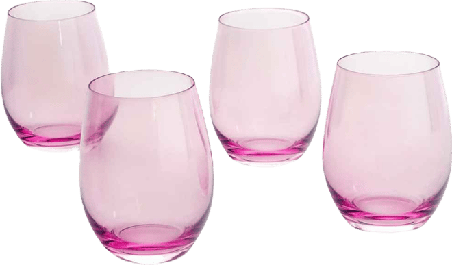 Veneto Ballet Stemless Wine Glasses, Set of 4