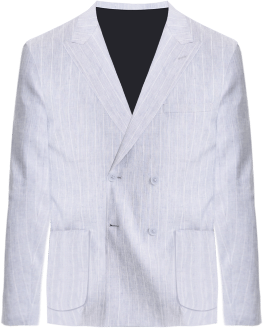 Men's Slim Fit Double Breasted Linen Suit Jacket
