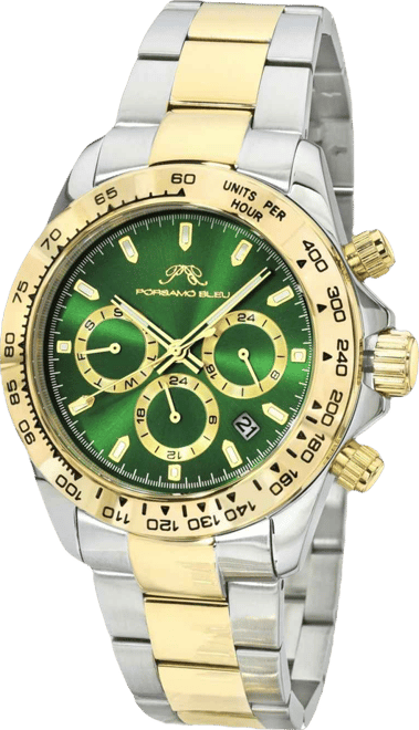 Preston Stainless Steel Two Tone & Green Men's Watch 1035CPRS