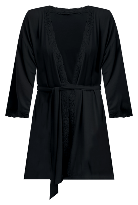 Women's Lace-Trim Knit Wrap Robe, Exclusively at Macy's