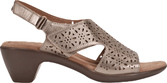 Easy Spirit Women's Calix Laser Cut Leather Slingback Sandals - Macy's