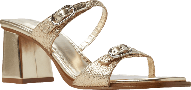 Women's Maymay Buckle Double Band Block-Heel Slide Sandals