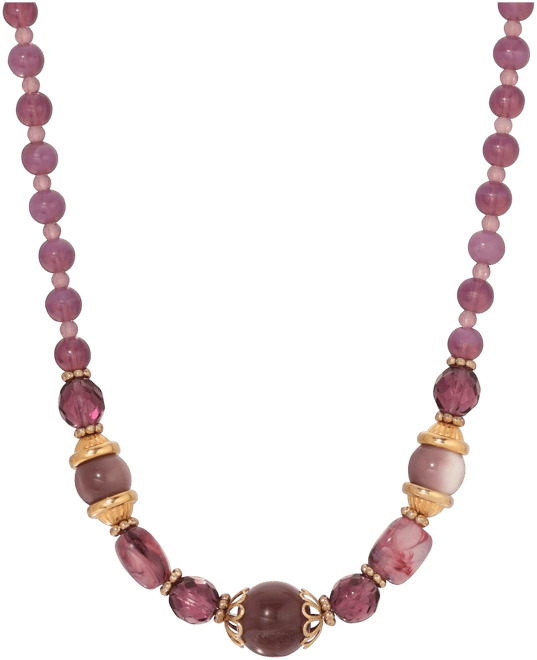 Acrylic Glass Bead Strand Necklace