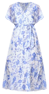 Studio 1 Womens Short Sleeve Floral Maxi Dress Petite