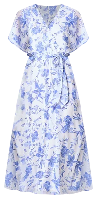Studio 1 Womens Short Sleeve Floral Maxi Dress
