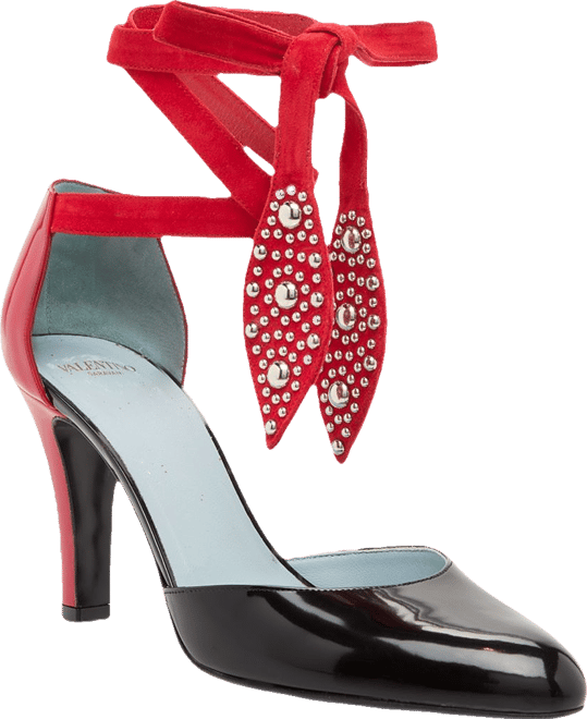 パンプス Valentino Garavani Foliefoliage Pumps In Patent Leather Foliefoliage Pumps In Abrasive Calfskin 85mm for Woman in