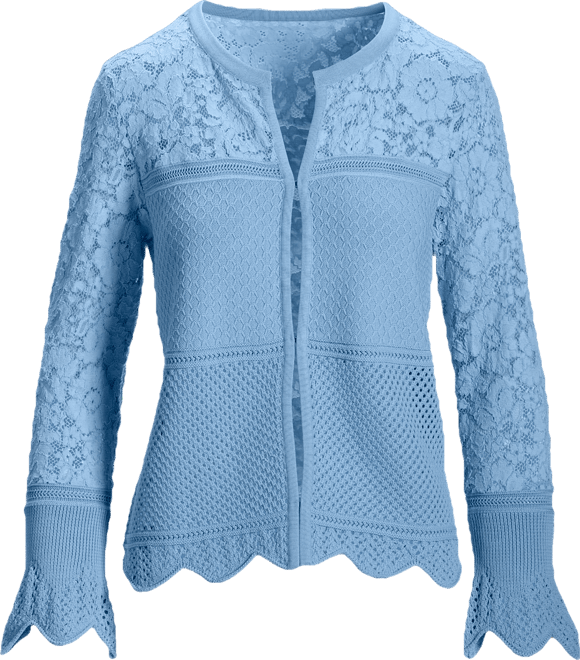 Lace Sweater Cardigan - Blue Bell | Boston Proper