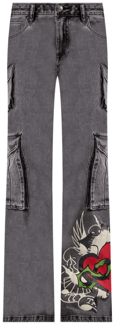 Ed Hardy Sacred Heart Cargo Jeans