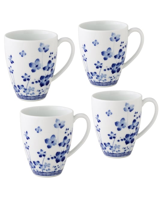 Bloomington Road 4.75" Set of 4 Mugs, Service for 4