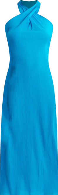 Women's Cotton Gauze Maxi Halter Dress