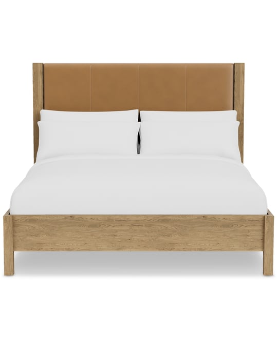 Davie King Leather Bed, Created for Macy's