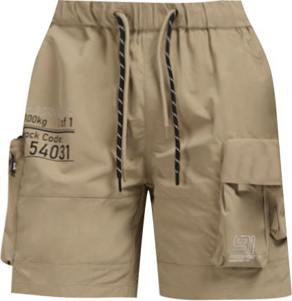 Shop Smoke Rise Nylon Cargo Shorts WS25283SN-KHA beige