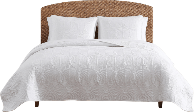 Tommy Bahama Line Palm Cotton Reversible 3-Pc. Quilt Set, Full/Queen