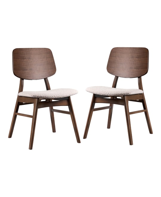 2-Pc. Sandy Cove Boucle Fabric Padded Dining Chair Set