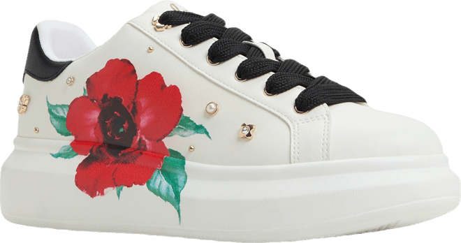 Women's Lovekiss Embellished Lace-Up Platform Sneakers