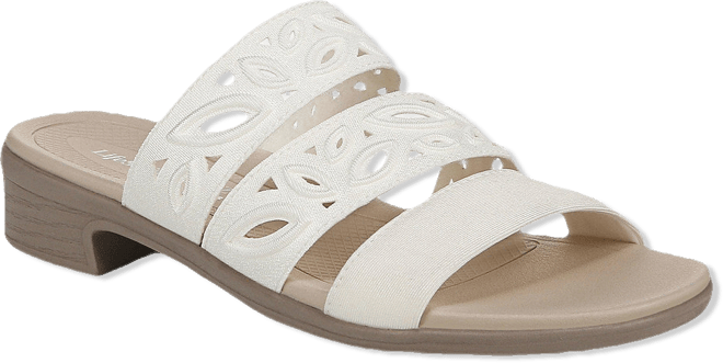 LifeStride Womens Poppy Cutout Slide Sandals