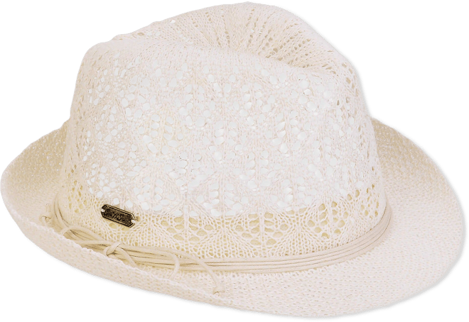 Sun N' Sand Womens Fedora Brim 1.75 in. Hat