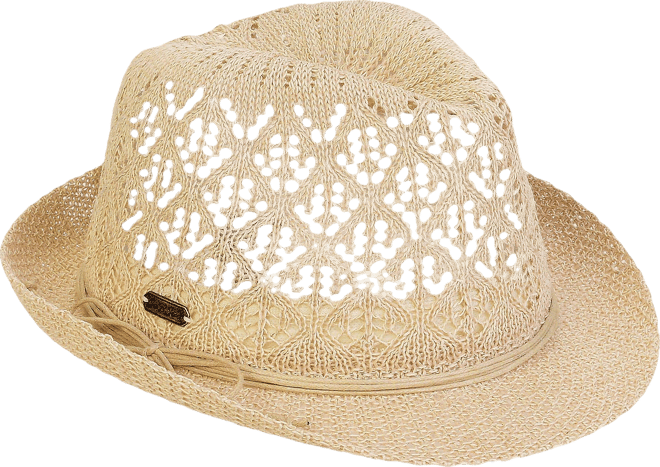 Sun N' Sand Womens Fedora Brim 1.75 in. Hat