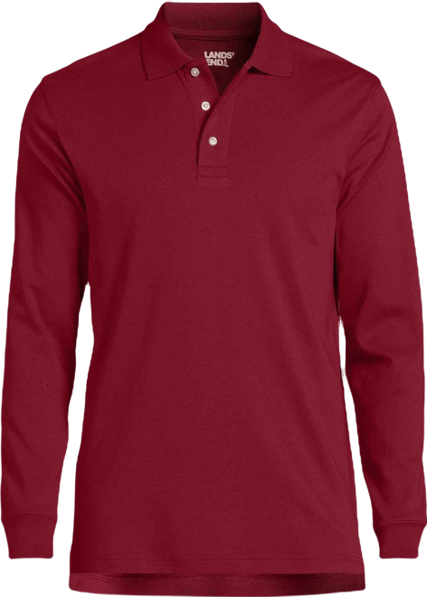 Men's Long Sleeve Interlock Polo Shirt