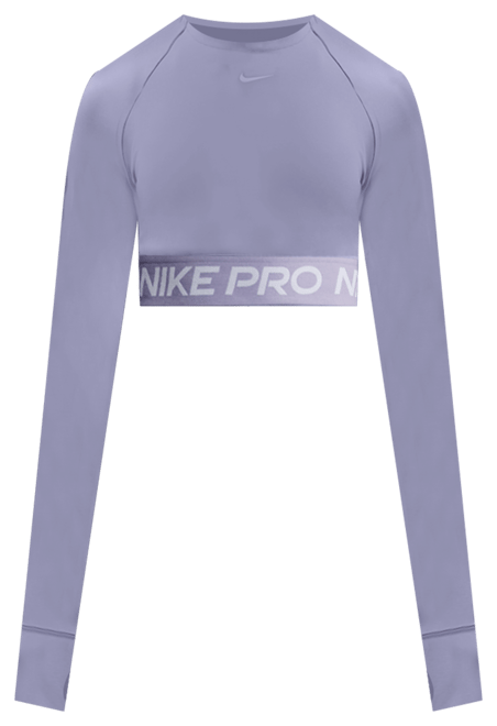 Nike Pro Dri-FIT verkürztes Longsleeve-Oberteil für Damen