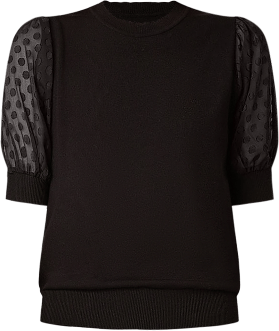 Liz Claiborne Womens Crew Neck Short Sleeve Pullover Sweater