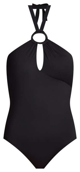 Women's Macrame-Ring High-Neck One-Piece Swimsuit