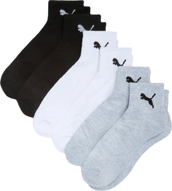 PUMA Men's Half Terry Quarter-Length Socks (6 Pairs)