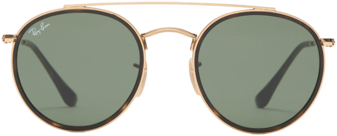 Gold Tortoise Arista Round Sunglasses