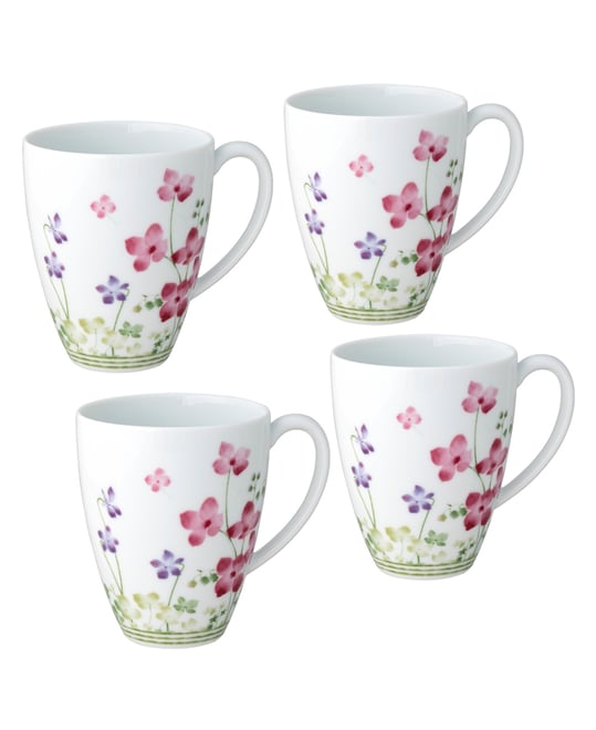 Bloomington Road 4.75" Set of 4 Mugs, Service for 4