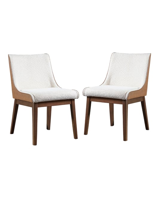 2-Pc. Forest Wisp Boucle Fabric Dining Chair Set